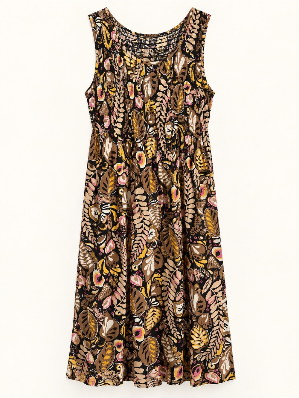 Croft & Barrow Botanical Print Sleeveless Dress | Size L